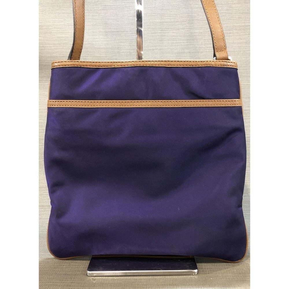 Michael Kors Royal Purple Kempton Nylon Crossbody Purse Bag - Picture 3 of 8